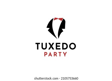 Tuxedo logo design vector illustration.
