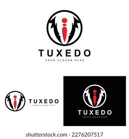 Logotipo de Tuxedo, Vector De Suit Y Tejas, Diseño De Silla De Vestido Para Hombres, Icono De Tazón De Vapor, Ilustración Clásica Vintage