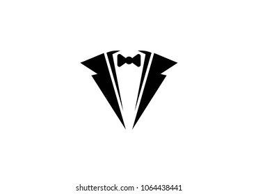 Tuxedo logo template vector icon illustration design