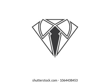 Tuxedo logo template vector icon illustration design
