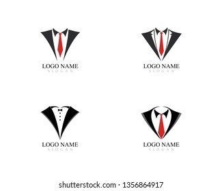 Tuxedo logo template vector icon illustration design 