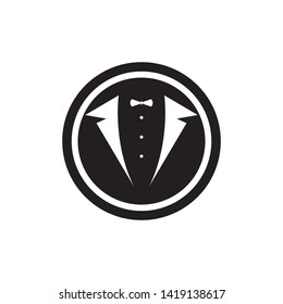 Tuxedo Logo template vector icon illustration design Vector