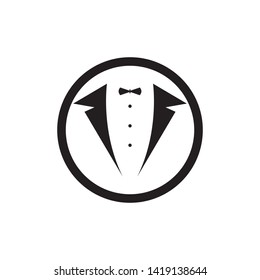 Tuxedo Logo template vector icon illustration design Vector