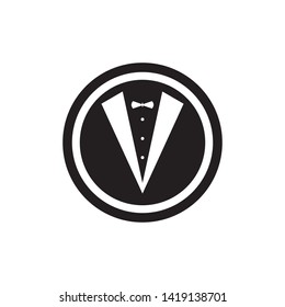 Tuxedo Logo template vector icon illustration design Vector