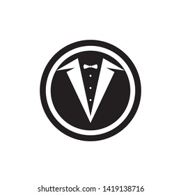 Tuxedo Logo template vector icon illustration design Vector