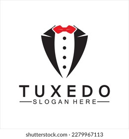 Diseño de ilustración de icono de vectores de la plantilla de logotipo de Tuxedo
