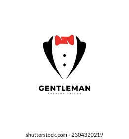Tuxedo logo template vector icon illustration design