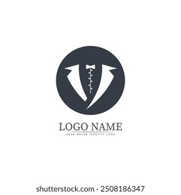 tuxedo logo template vector icon illustration design vector