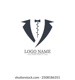 Vector de diseño de ilustración de icono de Vector de Plantilla de logotipo de esmoquin