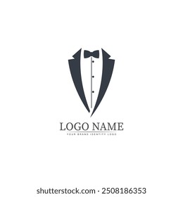 Vector de diseño de ilustración de icono de Vector de Plantilla de logotipo de esmoquin