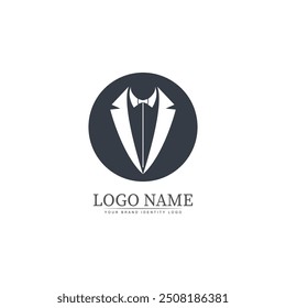 tuxedo logo template vector icon illustration design vector