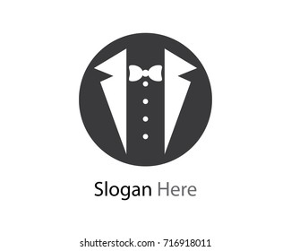 Tuxedo logo template vector icon illustration design