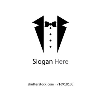 Tuxedo logo template vector icon illustration design