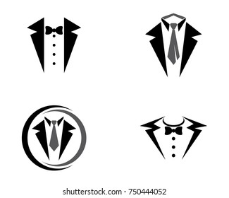 Tuxedo logo template vector icon illustration design