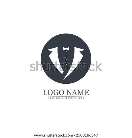 tuxedo logo template vector icon illustration design vector