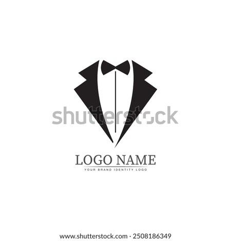 tuxedo logo template vector icon illustration design vector