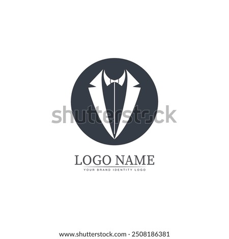 tuxedo logo template vector icon illustration design vector