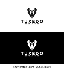 tuxedo logo template in white background