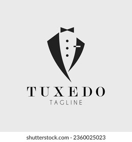 tuxedo logo vector illustration design for use brand identity sign