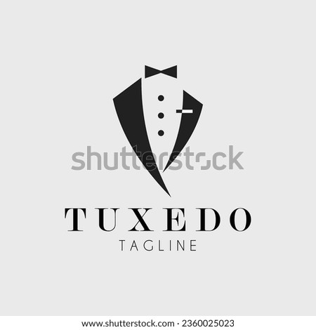 tuxedo logo vector illustration design for use brand identity sign