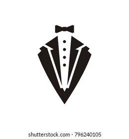 tuxedo logo vector illustration hipster vintage