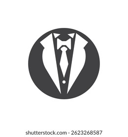 Tuxedo Man Business Logo Template Illustration