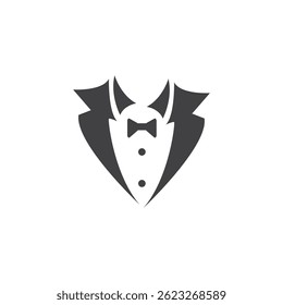 Tuxedo Man Business Logo Template Illustration