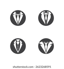 Tuxedo Man Business Logo Template Illustration