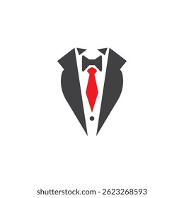Tuxedo Man Business Logo Template Illustration