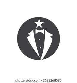 Tuxedo Man Business Logo Template Illustration