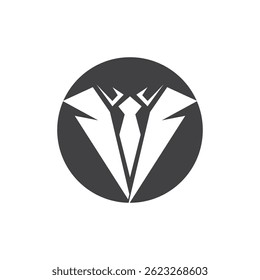 Tuxedo Man Business Logo Template Illustration