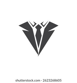 Tuxedo Man Business Logo Template Illustration
