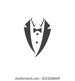 Tuxedo Man Business Logo Template Illustration