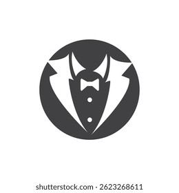Tuxedo Man Business Logo Template Illustration