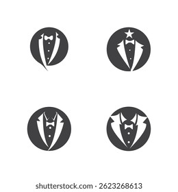 Tuxedo Man Business Logo Template Illustration