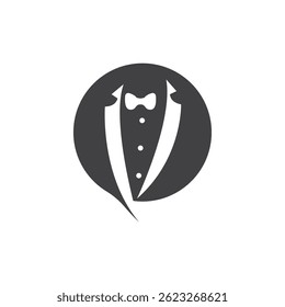 Tuxedo Man Business Logo Template Illustration