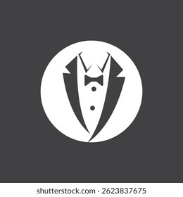 Tuxedo Man Business Logo Template Illustration