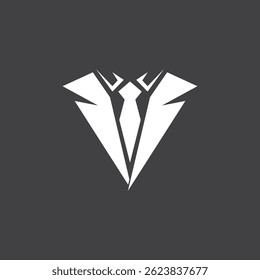 Tuxedo Man Business Logo Template Illustration