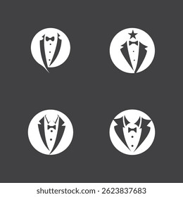 Tuxedo Man Business Logo Template Illustration