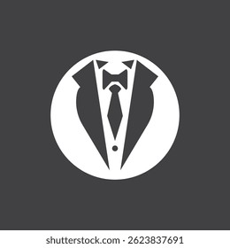 Tuxedo Man Business Logo Template Illustration