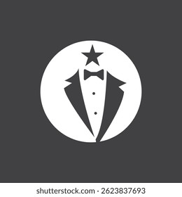 Tuxedo Man Business Logo Template Illustration