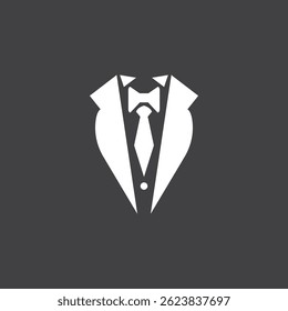Tuxedo Man Business Logo Template Illustration