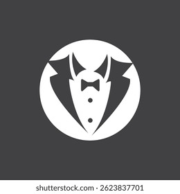 Tuxedo Man Business Logo Template Illustration