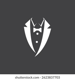 Tuxedo Man Business Logo Template Illustration