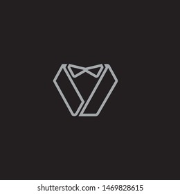 Tuxedo man icon logo vector