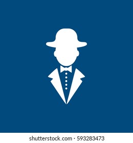 tuxedo man icon vector