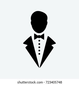 tuxedo man icon vector