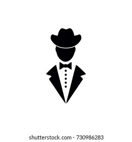 tuxedo man icon vector