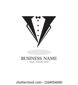 Tuxedo Man Logo Design Template Vector Icon