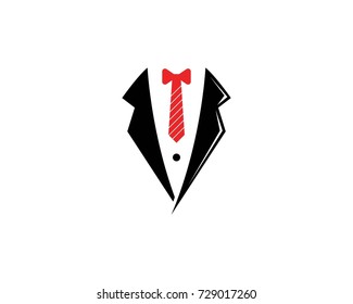 Tuxedo man logo design template